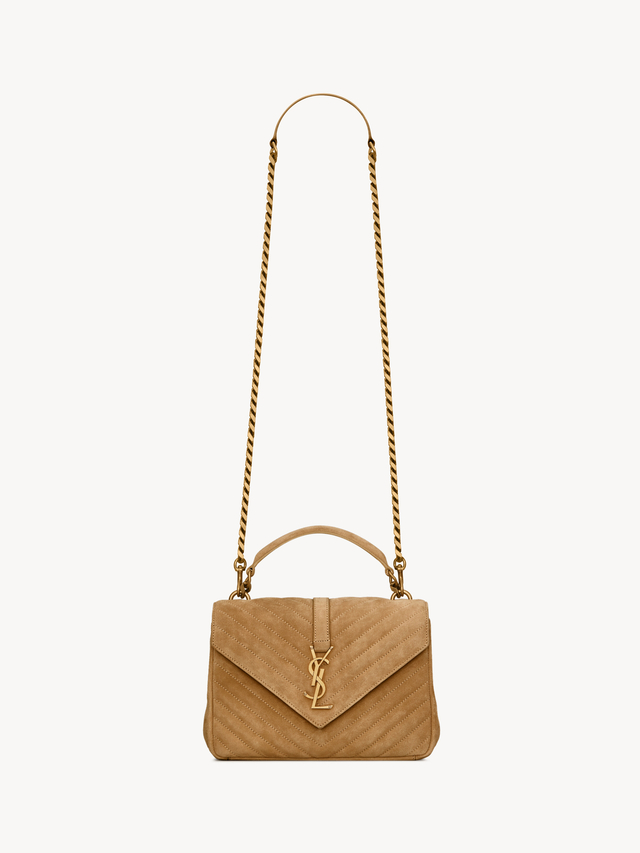 COLLEGE MEDIUM IN QUILTED SUEDE