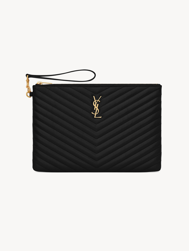 CASSANDRE MATELASSÉ tablet pouch in leather