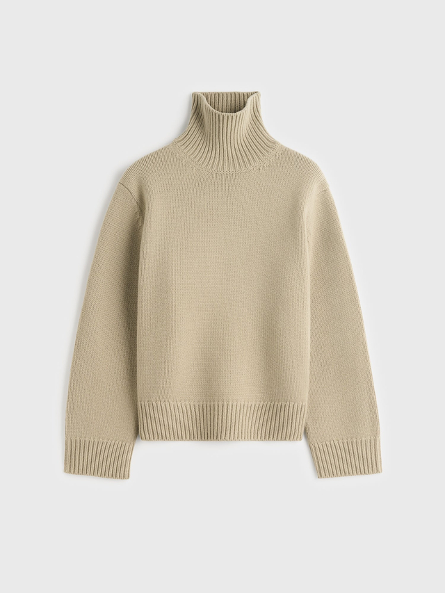 Oversized lambswool turtleneck sage