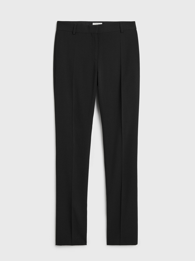 Low waist slim trousers black