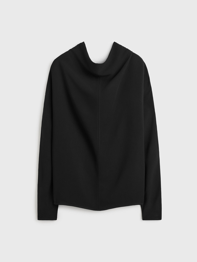 Cowl neck blouse black