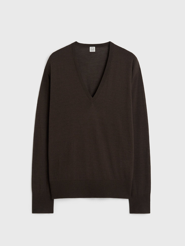 Fine v neck knit fondante