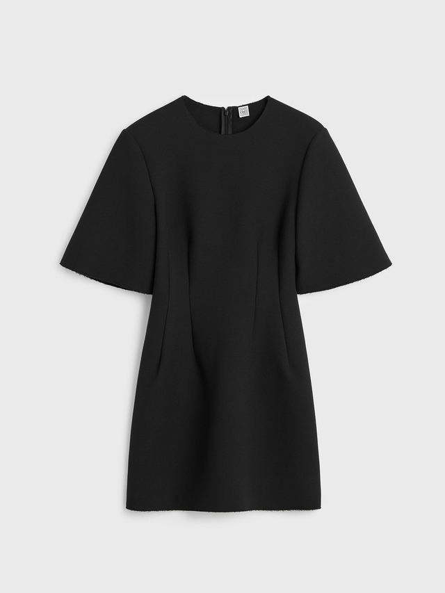 Sculptural short dress black