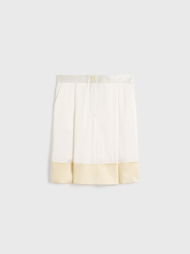 Soft tuxedo skirt white
