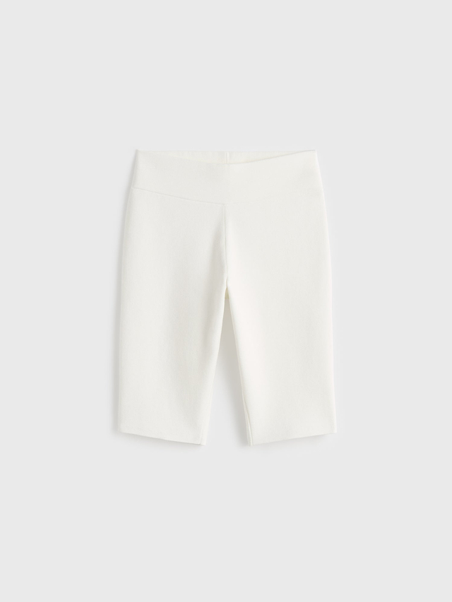Capri knit shorts off white