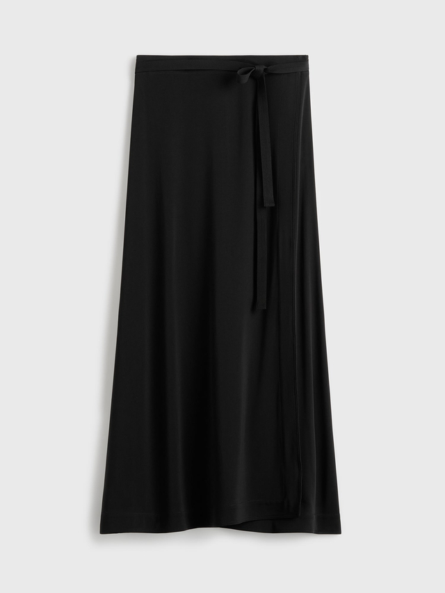 Fluid jersey skirt black