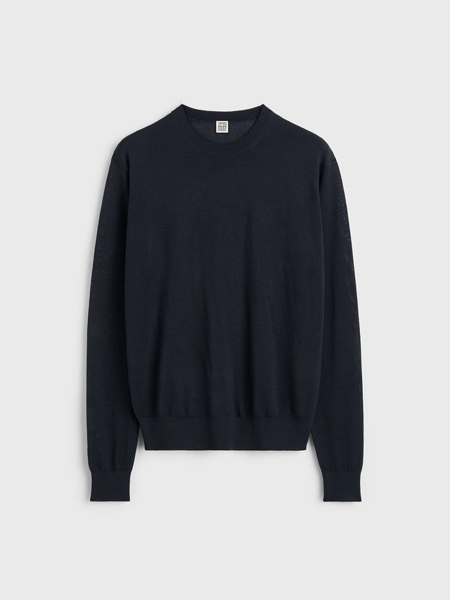 Fine crew knit midnight