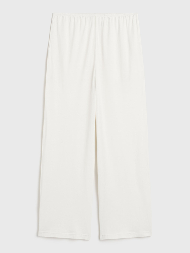 Cotton silk pj bottoms off white
