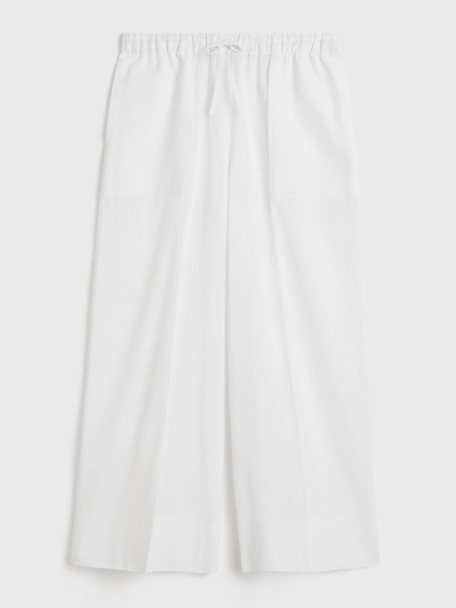 Wide summer trousers white