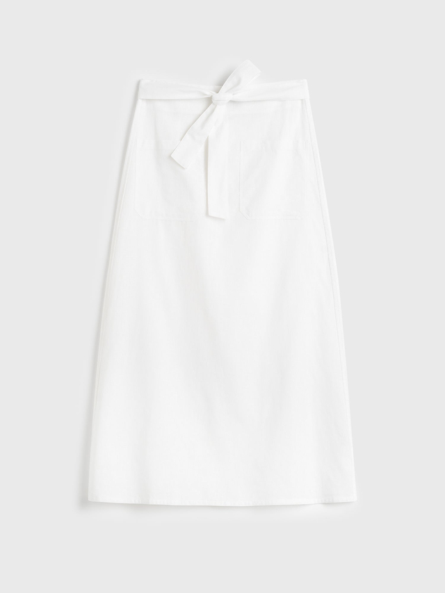 Tie waist skirt white