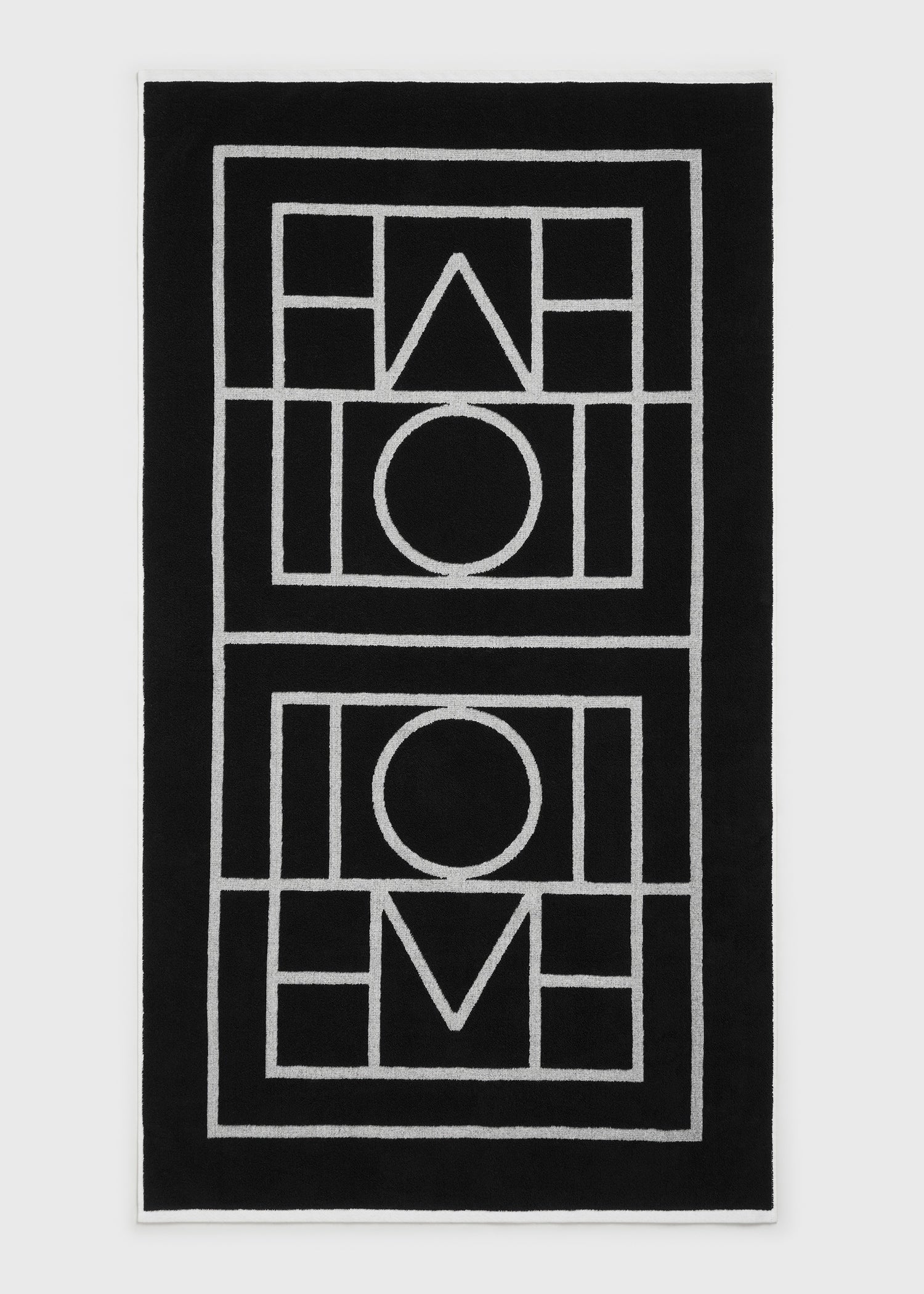 Monogram beach towel black tofu