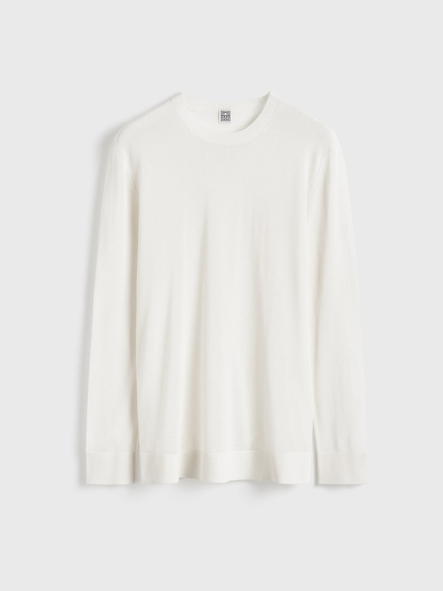 Long sleeve tee knit white