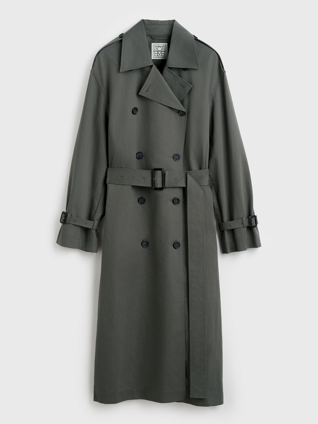 Crisp summer trench taupe
