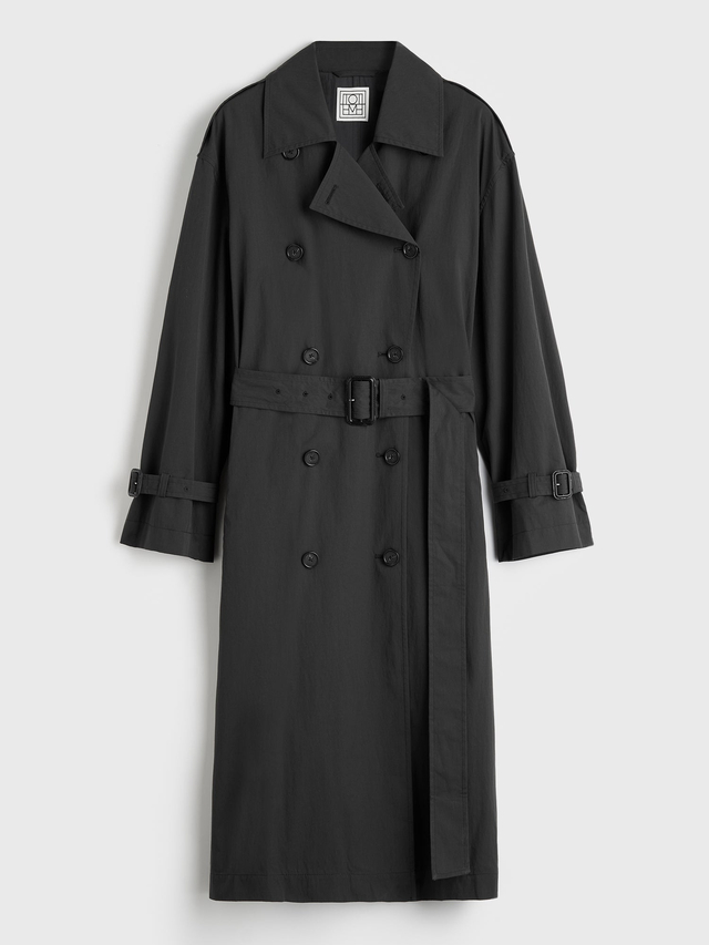 Crisp summer trench washed black