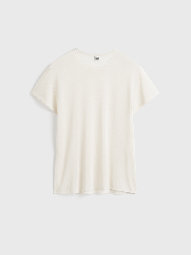 Silk tee ecru
