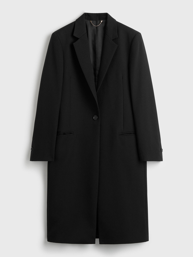 Classic tailored coat black