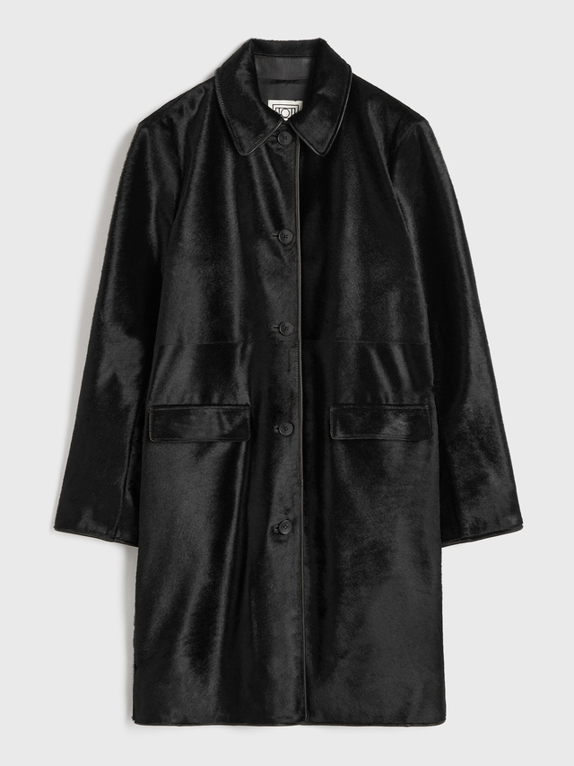 Pony hair coat black