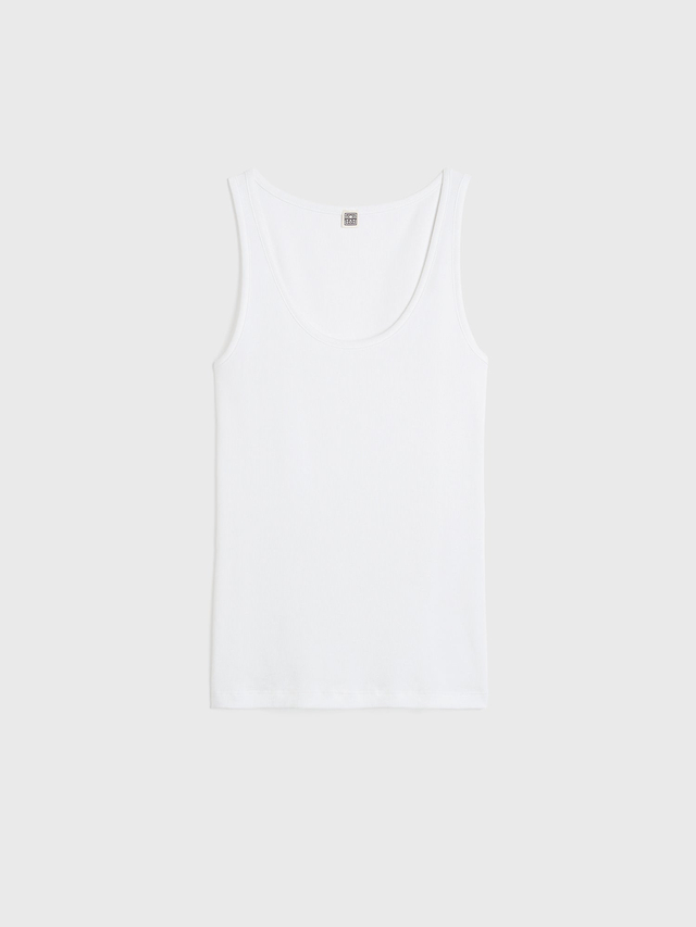 Classic rib tank white