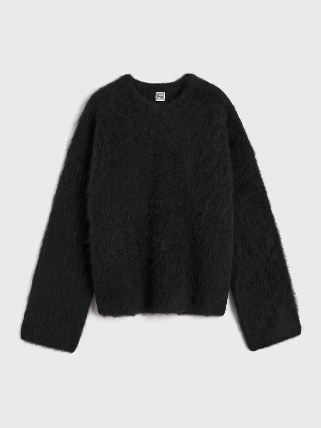 Boxy alpaca knit black