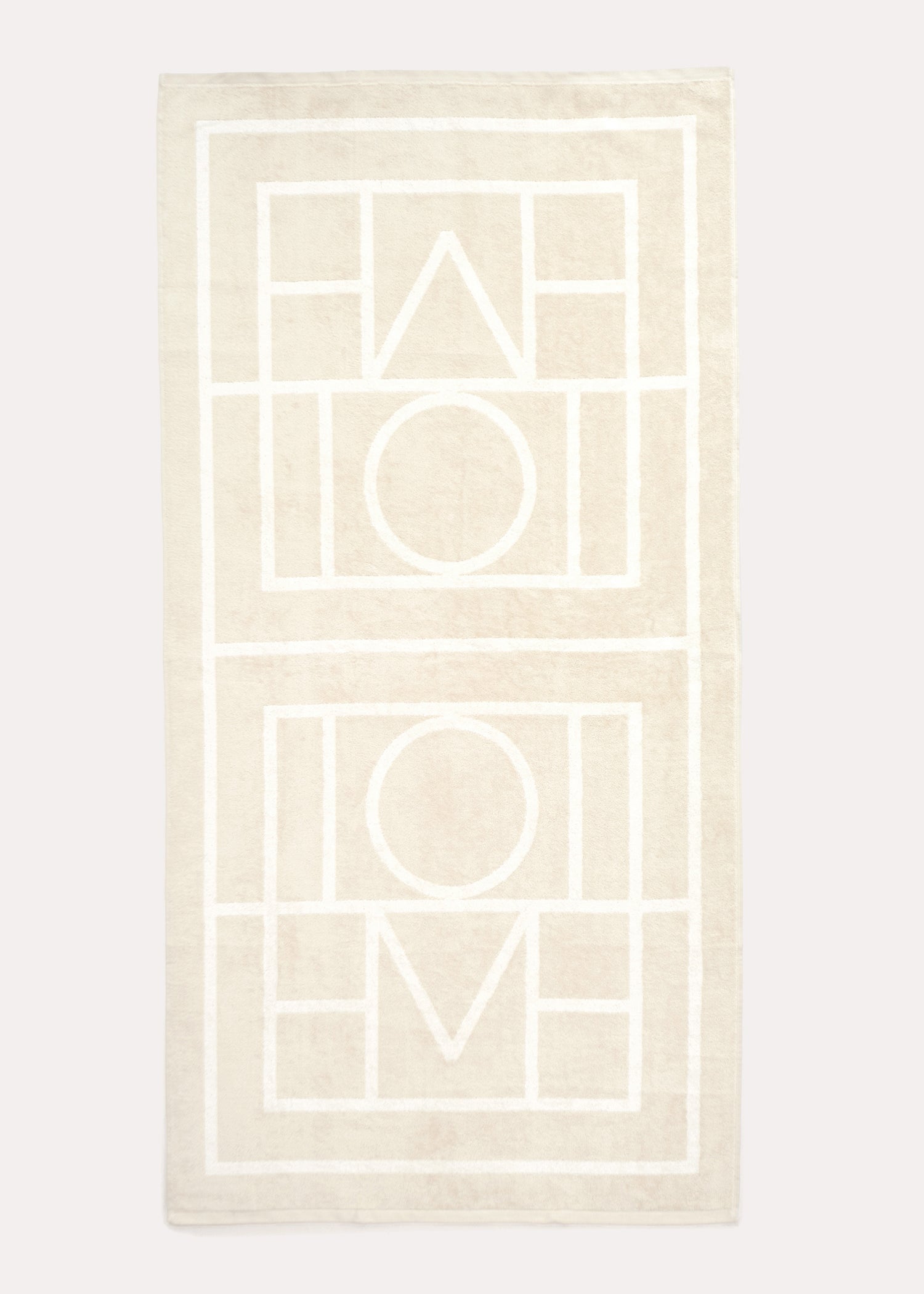 Monogram beach towel sand ivory