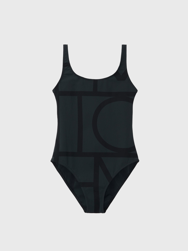 Monogram swimsuit black