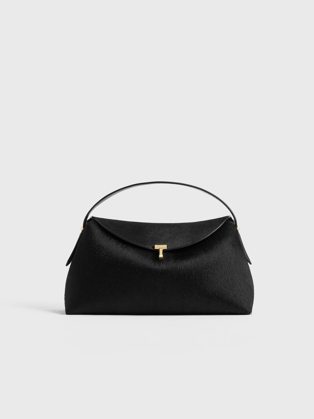 T lock pony hair top handle black