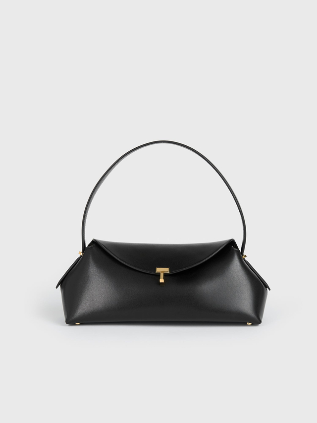 T lock leather shoulder black